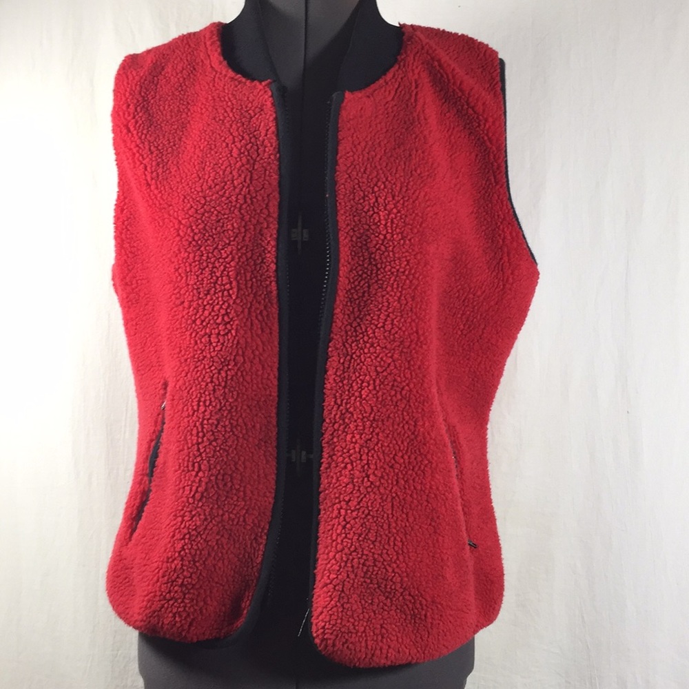 Copper Key Red Vest w Black Trim Size M